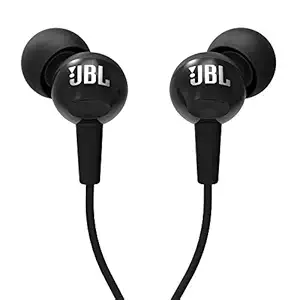 JBL C100SI by Harman Wired In Ear Headphones with Mic (Black)