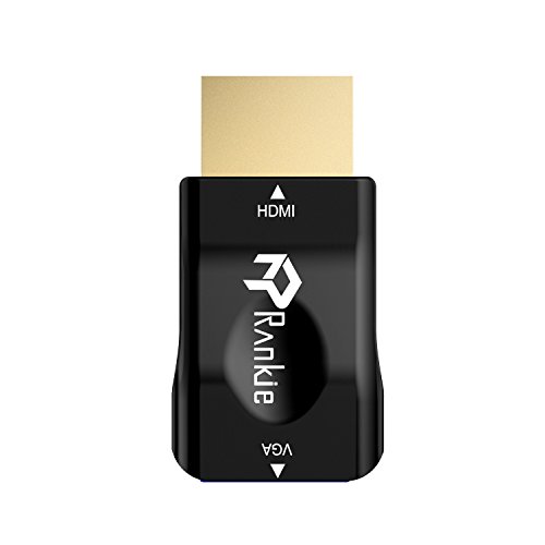 HDMI auf VGA, Rankie Vergoldet Active HDMI to VGA Kabel HDTV Adapter Konverter Male to Female (Schwarz) - 6