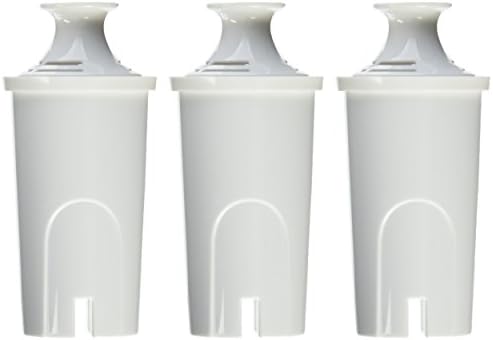 PureGreen Replacement Filters For Brita Pitchers & Dispensers, From Activated Coconut Shell, to Purify Chlorine, Odor & Taste, Softening Tap Water, 3 Pack