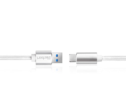 iHarbort USB 3.1 Type C USB-C Typ C auf USB 3.0-Kabel Datenkabel für die neue MacBook, OnePlus 2, Nexus 5X, Nexus 6P, Chromebook Pixel, Nokia N1 Tablet und andere USB-Typ-C-Gerät, Silber - 5