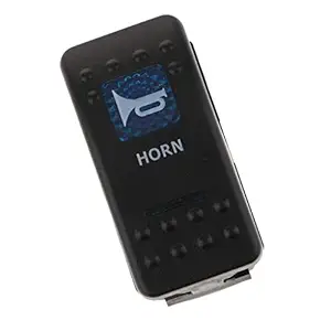 Big Shoppe Store 1Pcs 12V 20A Horn Push Button Rocker Toggle Switch Blue LED for Car Auto