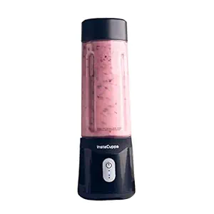 InstaCuppa Portable Blender for Smoothie, Milk Shakes, Crushing Ice and Juices, USB Rechargeable Personal Blender Machine for Kitchen with 4000 mAh Rechargeable Battery, 230 Watt Motor, 500 ML