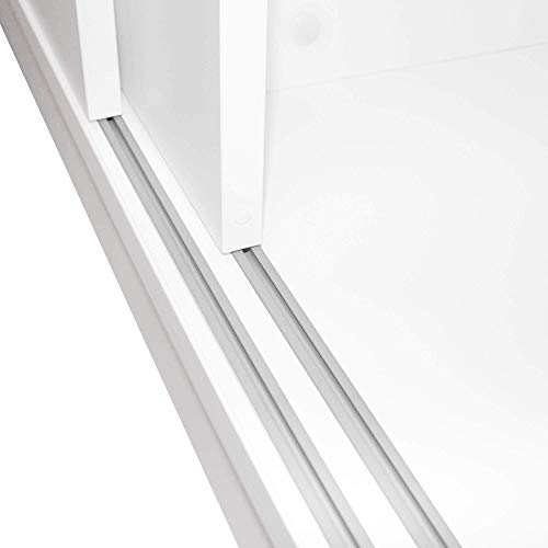 PROFI Aktenschrank abschließbar 5OH Weiß Schrank Büroschrank Schiebetürenschrank - 9