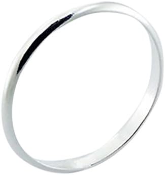 Sterling Silver Ring 2mm Band In Sizes G,H,I,J,K,L,M,N,O,P,Q,R,S,T,U,V,W,X,Y,Z