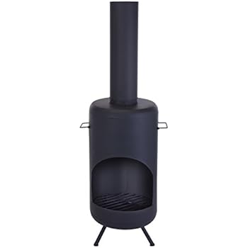 Outdoor Garden Chimney Fireplace Fire Pit Chiminea Heater Two