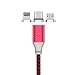 Produktbild SKITCH 3.3ft / 1M Multi-USB-Kabel 3 in 1 geflochtene Magnitic Ladekabel Adapter Stecker mit Typ C, Micro-USB, ISO für iPhone 7 / 7Plus und Universal (rot)