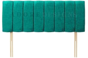 Serenity Headboards Divan Bed Headboard Portland Turin 20 inch Height Padded Lined Headboard (4ft6 Double, Teal)