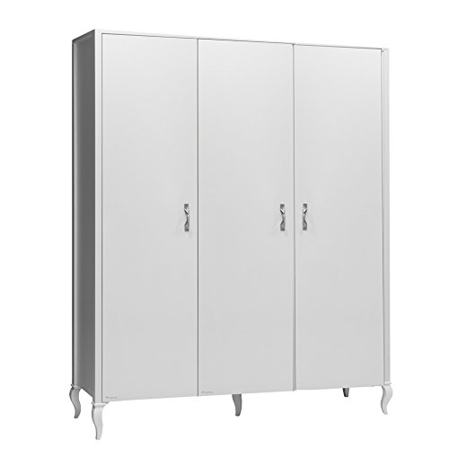 Preisvergleich Produktbild 3-türiger Kleiderschrank Snowy im Barockstil von Mixibaby