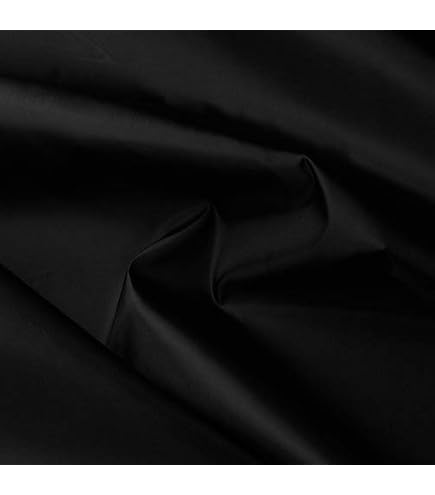 Edler Taftstoff Schwarz – Meterware, Schimmernd, 145 Cm Breit, 50% Polyester 50% Nylon