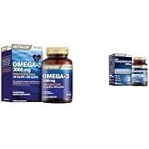 Nutraxin Vitals Omega-3 2000 mg EPA + DHA Balık Yağı i&ccedil;eren Takviye Edici Gıda (1 x 60 kaps&uuml;l) + Nutraxin Magnesium Daily 250