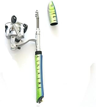 Pen Fishing Rod Fly Rod Ice Fishing Rod Aluminium 100M Ice Fishing Rod &amp; Reel Combos with 100m Fishing Line FT98 , red