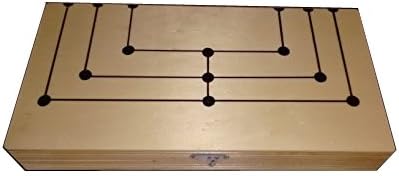 Backgammon & 9 Men's Moriss , Hand crafted set. (Natural)