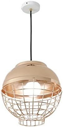 Larsue Scandinavian Metal Single-Headed Pendant Light Post-Modern Bar Cafe Restaurant Iron Fish-Shaped Pendant Light Lamp, Round