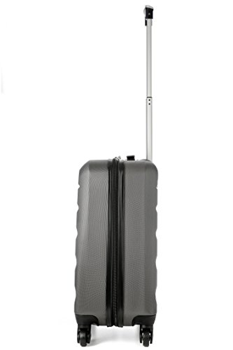 Aerolite leggero 56x45x25cm Easyjet e British Airways BA Cabina massima  Allowance guscio duro di mano viaggio dei bagagli Spinner Valigia a 4 ruote  22in, 41L (Carbone) - Miglioritrolley.it