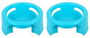 Kuber Industries Plastic Water Pot, Green, Standard Size, 2 Pieces