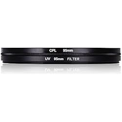 95 mm Filtro ultravioleta UV ultravioleta + 95 mm Filtro Polarizador Circular C-PL CPL Filtro de lente para Sigma 150 – 600 mm 50 – 500 mm Tamron SP 150 – 600 mm, Canon Nikon cámara 95 mm lente