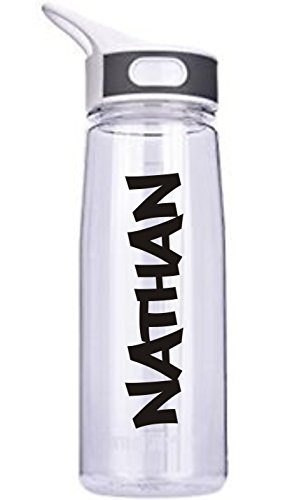Personalised Drinks Water Bottle Vinyl Decal Sticker School Football Sports
