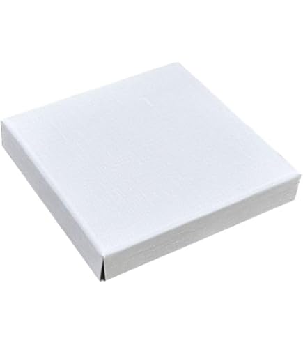 50 Fondi Scatola In PVC Bianco 6x6x1 Cm – Fondini Rialzati Per Bomboniere E Scatole Base Quadrata - 3
