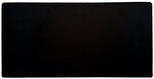 Stanaway® große Spiel-Mausunterlage, rutschfeste Gummibasis mit Anti-fray schroffes Nähen Mousepad（Schwarz）