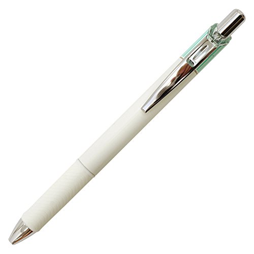 EnerGel Clena Retractable Liquid Gel Pen, Micro Fine Point 0.4mm Needle Tip, Black Ink, Mint Green Body (BLN74LK-A)
