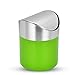 Produktbild Edelstahl-Schaukel Deckel Mini Mülleimer, Küche Desktop-Speicher Fässer Mülleimer, Lebensmittel Müll kann, green