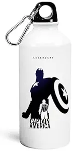 AR Captain America Water Bottle | Avenger Printed Water Bottle For kids, men, boys, girls, outdoor, running (750 ML)