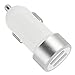 Produktbild Fontastic Kfz Ladeadapter Dual - 12/24V - Output: 5V 2.4A - 2 USB Port - weiß/silber