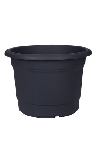 Whitefurze G01R50 50cm Milano Round Planter - Gunmetal Grey