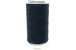 Gütermann Denim Hilo de coser de poliéster para tela vaquera, 100 m por bobina, azul marino