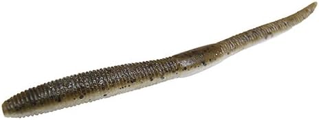 Jackall Lures JNEFLK58-GPPR, Neko Flick Soft Worm Lure, 5.80" Body Length, Green Pumpkin Pearl, per 8