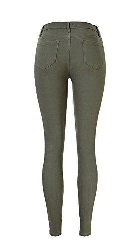iRachel Damen Jeanhose Skinny Röhrenjeans Bleistifthose Hose Dünn Ripped Loch Bleistift Hose - 3
