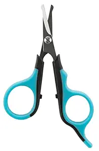Trixie: - Face and Paw Scissors | Stainless Steel Grooming Scissors for Dogs and Cats | Non-Slip Rubber Handle for Easy Grip | Round-Tip Design Makes It Safe to Use Around Your Pets Face ? 9cm