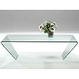 Alto (cm): 34 Mesa de Centro de Cristal Curvado Dainan 115 cm