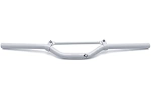 One by Camamoto Manubrio in Alluminio (cod 77303252 Manubrio Street Bike Naked con traversino in Alluminio Colore Bianco Compatibile con Scooter e Moto)