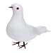 Produktbild mikolotuk Hochzeit Deko Taube Künstliche Foam Feder weiß Taube Vogel Ornament