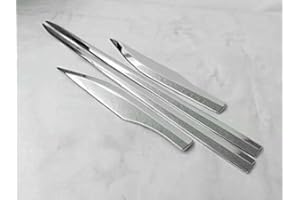 LAFENG Cubierta protectora de moldura lateral de puerta para Toyota C-HR CHR 2017-2022, 4 unidades, modelo cromado