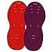 Modelic Silver Cross Reversible Liner in Aubergine and Chilli --