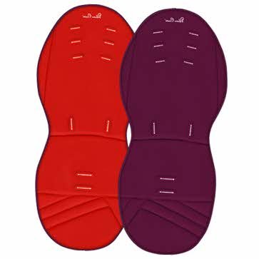 Modelic Silver Cross Reversible Liner in Aubergine and Chilli --