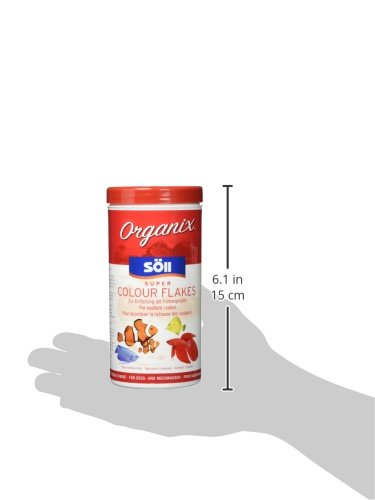 Söll 16147 Organix Super Colour Flakes – Aquariumfutter – Zierfischfutter – Flockenfutter – 490 ml - 6