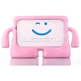 Apple iPad Mini 7 Mini 6 ile uyumlu Kılıf &Ccedil;ocuklara &Ouml;zel Silikon Case 2021-2024 Pembe