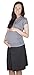 Mija - Elegant double fold Smart Office Maternity Pregnancy skirt 1017 (UK18 / XXXL, Black)