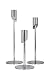 Produktbild Elvaro Kerzenständer im 3er-Set | aus hochglanzpoliertem Aluminium | 17 cm, 23 cm und 27 cm Hoch | Standfuß 9 cm Durchmesser (Kerzenhalter, Kerzenleuchter)