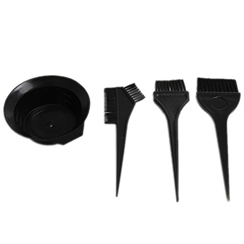 HENGSONG Professional Black Hair Brush and Dying Bowl Set