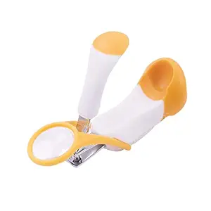 Baybee Baby Nail Clipper with Magnifier Safety Nail Cutter Toddler Infant Scissor Manicure Pedicure Care Pack of 1 (Orange)