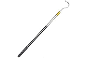 Nucalt 41cm-150cm Teleskopstange mit Haken für Sonnensegel Keder,Bootshaken,Markisenöffner – Markisenöffner-Abzieherstange Schlangenhaken,Edelstahl Reptilienfänger Ausziehbarer Schlangenhaken für