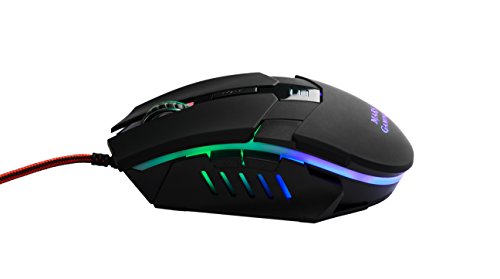 Mars Gaming MM116 - Rat  n Gaming para PC  3200 dpi  Sensor   ptico Profesional  iluminaci  n 7 Colores RGB Flow  6 Botones Gaming  ambidiestro  ergon  mico  Conector USB   Color Negro