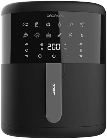 Cecotec Friggitrice ad Aria Cecofry Bombastik 6000. Air Fryer 1700 W, Capacità 6 L, Tecnologia PerfectCook, Regolazione della Temperatura e Del Tempo, Controllo Touch, 12 Modalità, Timer