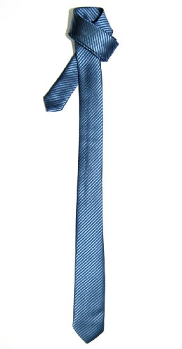Retreez - Corbata fina a rayas, varios colores gris Gris Azulado Talla única