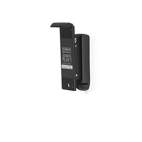 Flexson P1WM1021 Pared Negro Soporte de Altavoz - Soporte para Altavoces (Pared, Negro, Pared, 0-15°, 80°, Sonos Play:1)