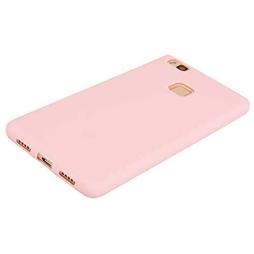 Funda Huawei p9 lite Carcasa p9 lite Silicona Anfire Suave Flexible gel TPU Case para Huawei p9 lite  5 2 pulgadas  Ultra Delgado Mate Goma Protectora Bumper Tapa Anti Rasgu  os Anti Choque Ligero Funda Cubierta Candy Color Jalea Dise  o - Pink